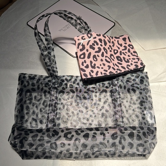 Victoria’s Secret 2pcs Beach Clear Mash Bag Set - Picture 7 of 12